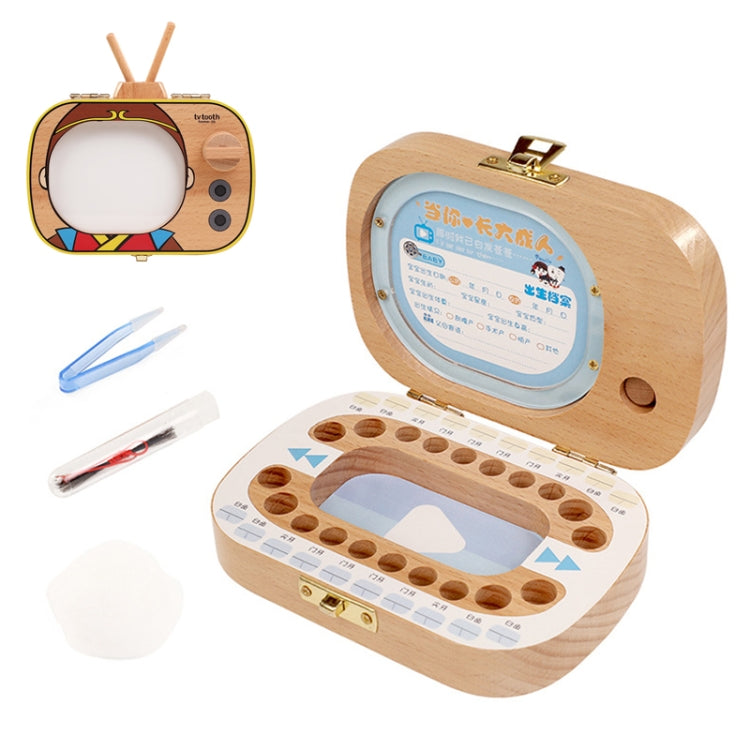 Boîte Créative en Bois pour Enfants TV Ensemble de Conservation des Dents de Lait, Boîte de Rangement pour Dents de Bébé, HC2008A, HC2008B, HC2008C