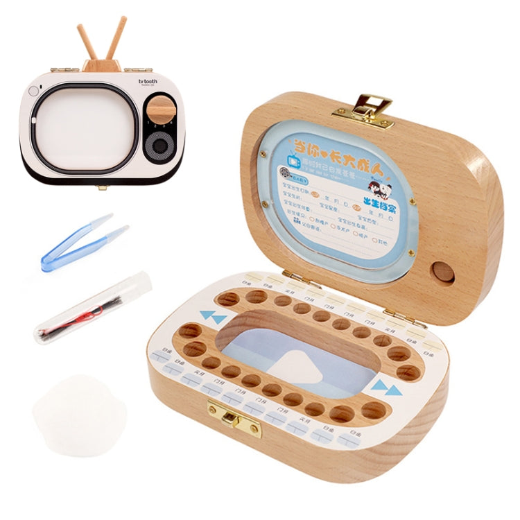 Boîte Créative en Bois pour Enfants TV Ensemble de Conservation des Dents de Lait, Boîte de Rangement pour Dents de Bébé, HC2008A, HC2008B, HC2008C