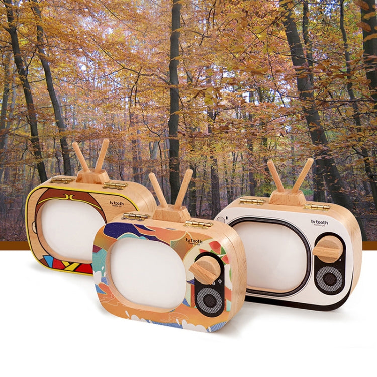 Boîte Créative en Bois pour Enfants TV Ensemble de Conservation des Dents de Lait, Boîte de Rangement pour Dents de Bébé, HC2008A, HC2008B, HC2008C