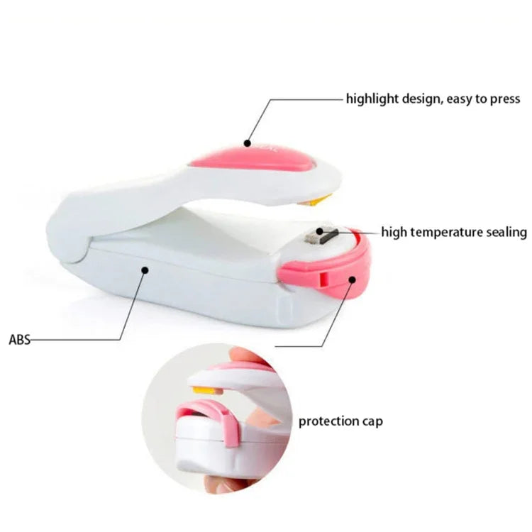 Mini-scelleuse thermique portable Scelleuse à impulsion Scelleuse pour sacs en plastique, livraison couleur aléatoire, scellage thermique