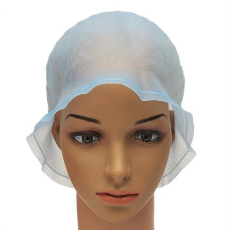 Chapeau de teinture pour cheveux en silicone résistant aux acides et aux alcalis haute température, livraison de couleur aléatoire, bonnet de teinture