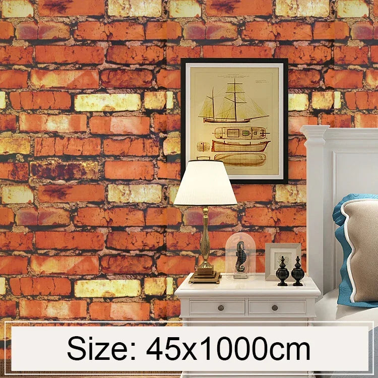 Papier peint autocollant décoratif créatif en pierre arc-en-ciel 3D, chambre, salon, mur, rouleau de papier peint étanche, taille : 45 x 1000cm, pierre arc-en-ciel