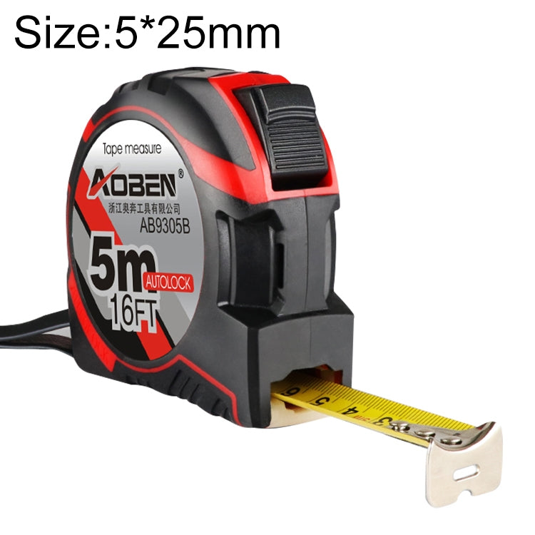 Mètre ruban rétractable Aoben, règle portable, mini mètre ruban, longueur : 5m largeur : 25mm