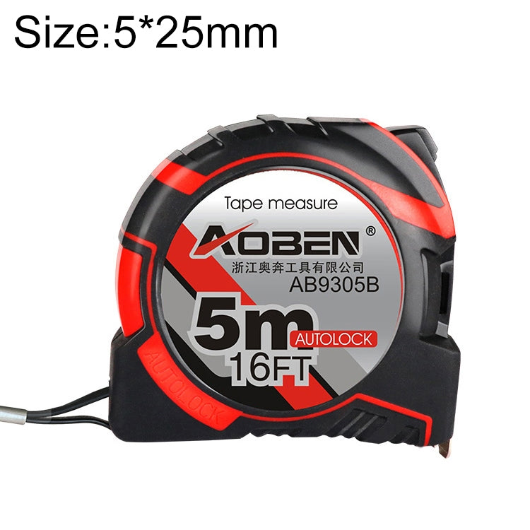 Mètre ruban rétractable Aoben, règle portable, mini mètre ruban, longueur : 5m largeur : 25mm
