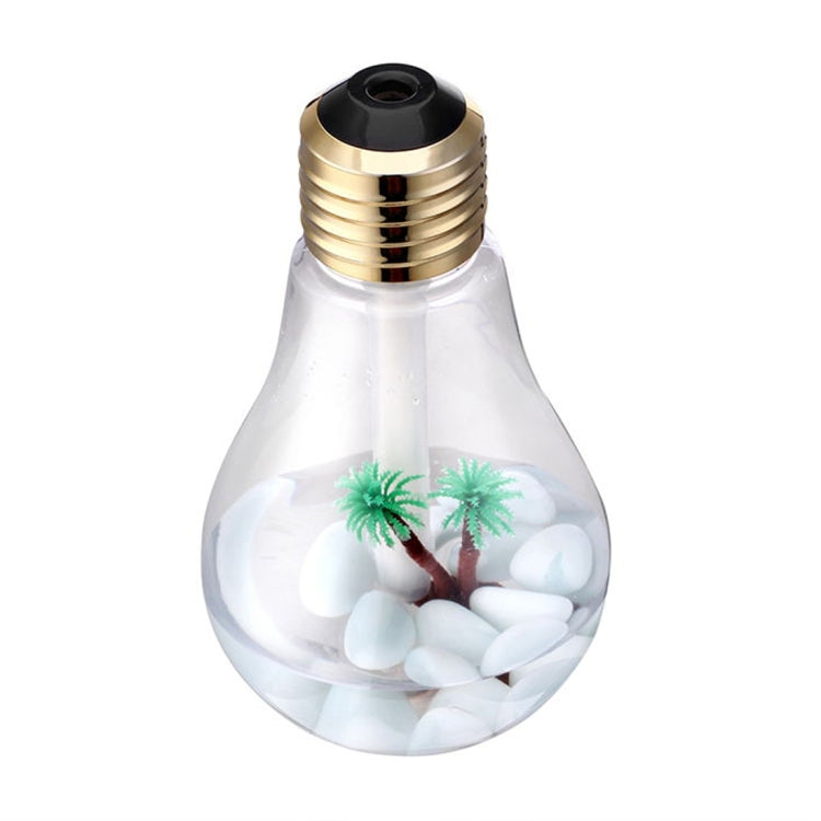 Purificateur d'air humidificateur aromathérapie portable en forme d'ampoule lumineuse colorée 400ML pour maison / bureau / voiture