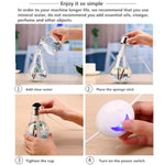 Purificateur d'air humidificateur aromathérapie portable en forme d'ampoule lumineuse colorée 400ML pour maison / bureau / voiture