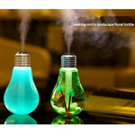 Purificateur d'air humidificateur aromathérapie portable en forme d'ampoule lumineuse colorée 400ML pour maison / bureau / voiture
