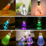 Purificateur d'air humidificateur aromathérapie portable en forme d'ampoule lumineuse colorée 400ML pour maison / bureau / voiture