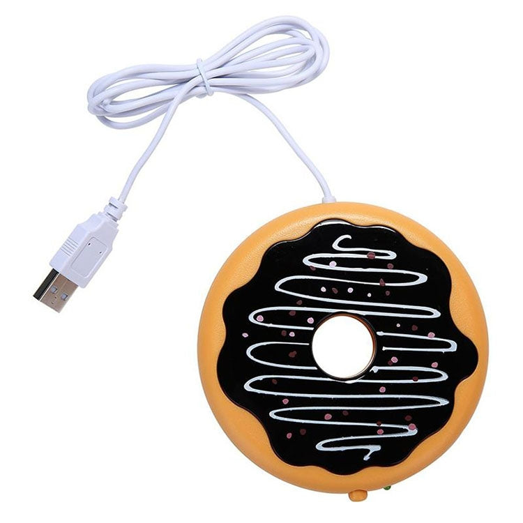 Donut Design USB Power Cable Desktop Mug Cup Warmer Tea Coffee Drinks Heating Mat Pad, Donut