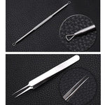 5 PCS / Set Meilleur Outil Extracteur de Points Noirs Aiguille à Acné Pince à Boutons