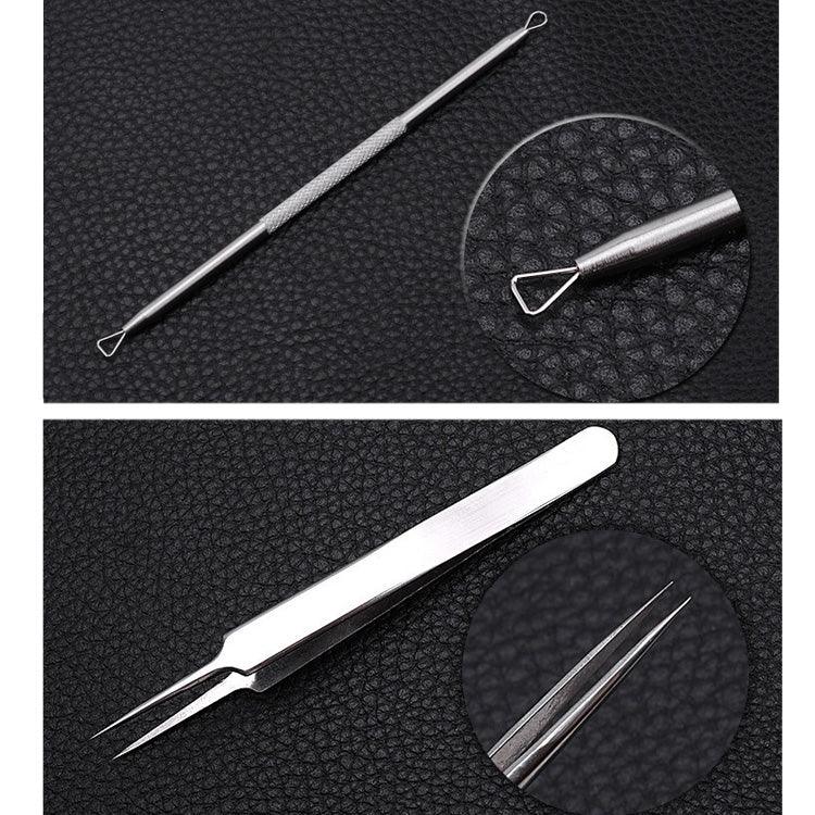 5 PCS / Set Meilleur Outil Extracteur de Points Noirs Aiguille à Acné Pince à Boutons