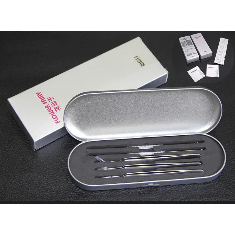 5 PCS / Set Meilleur Outil Extracteur de Points Noirs Aiguille à Acné Pince à Boutons
