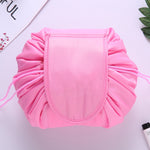 Grand sac à cordon de voyage pour cosmétiques et articles divers, noir, rose, gris clair, rose clair, vert menthe, bleu marine, rouge