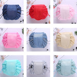Grand sac à cordon de voyage pour cosmétiques et articles divers, noir, rose, gris clair, rose clair, vert menthe, bleu marine, rouge