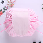 Grand sac à cordon de voyage pour cosmétiques et articles divers, noir, rose, gris clair, rose clair, vert menthe, bleu marine, rouge