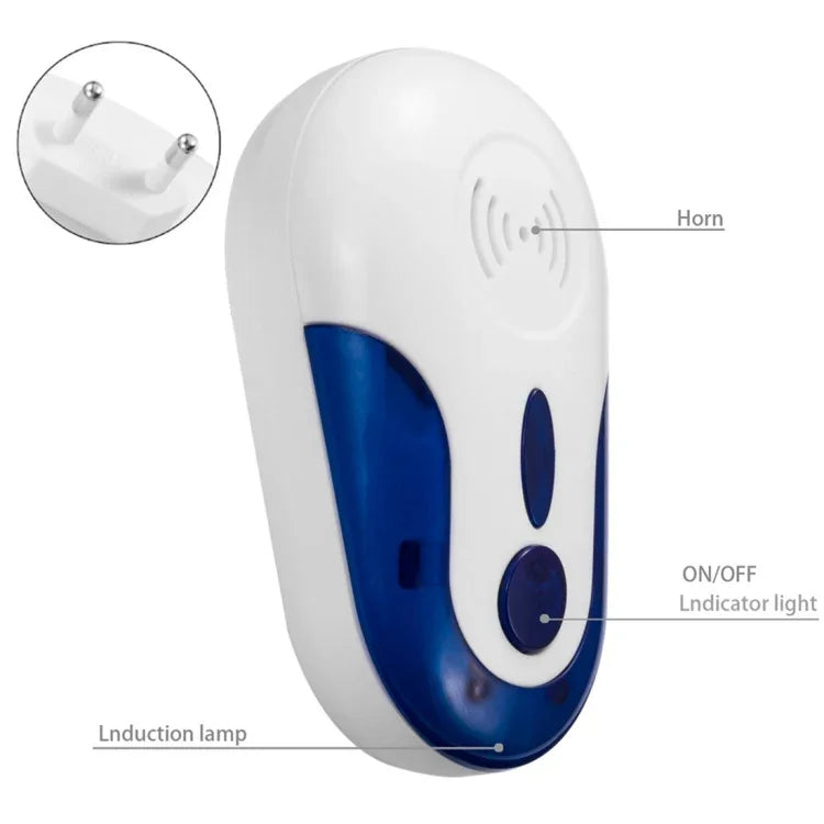 Répulseur électronique ultrasonique anti-moustiques, rats, souris, cafards, insectes nuisibles 4W, AC 90-250V, prise EU 109, prise UK 109