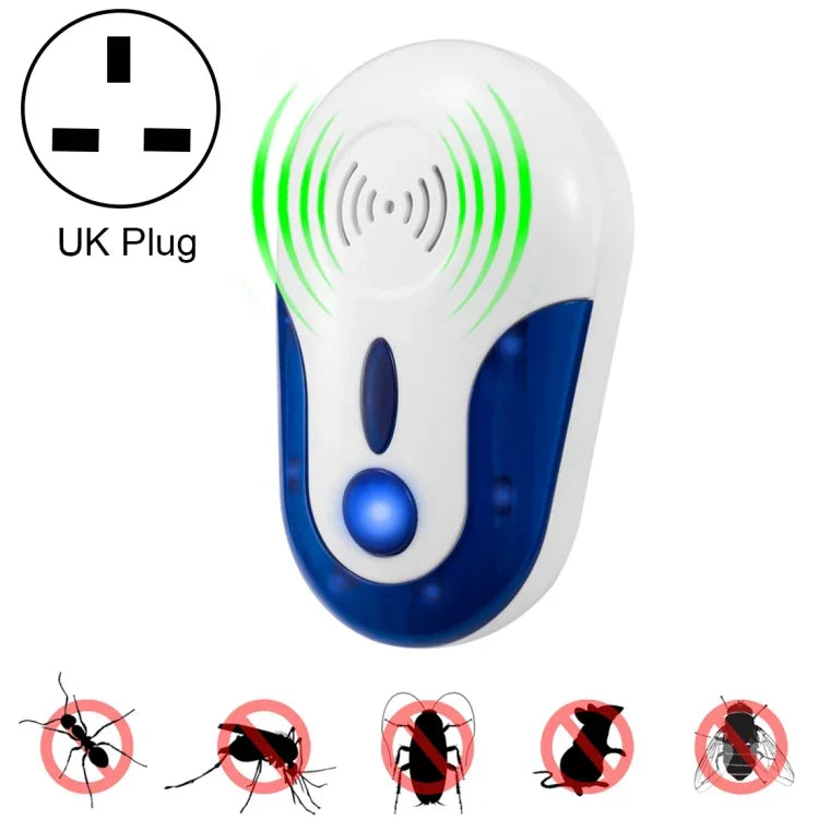 Répulseur électronique ultrasonique anti-moustiques, rats, souris, cafards, insectes nuisibles 4W, AC 90-250V, prise EU 109, prise UK 109