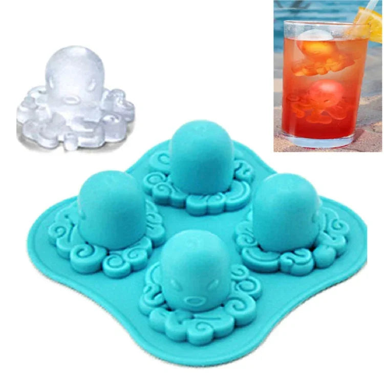 Moule Adorable Pieuvre en Silicone pour Glaçons Outils Bac à Glaçons / Moule à Glace, Forme de Pieuvre