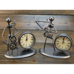 Réveil créatif en fer inoxydable, montre rétro personnalisée, cadeaux de boutique, petit réveil