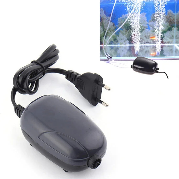 Pompe à air aquarium silencieuse RS-290 220V 3W sortie unique débit réglable pompe à oxygène pour bac à poissons, 3W