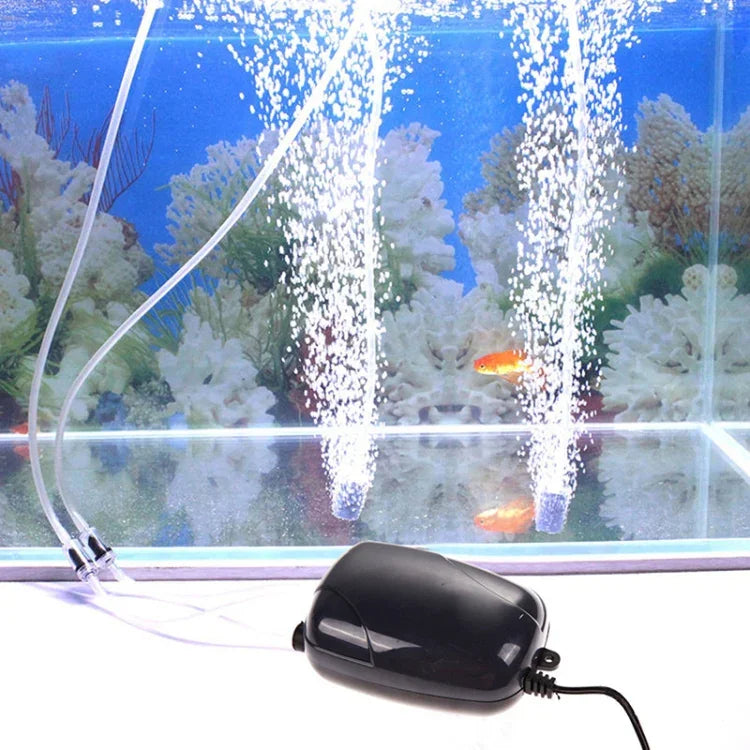 Pompe à air aquarium silencieuse RS-290 220V 3W sortie unique débit réglable pompe à oxygène pour bac à poissons, 3W