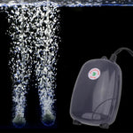 Pompe à air aquarium silencieuse RS-390 220V 5W double sortie débit réglable pompe à oxygène pour bac à poissons, 5W