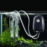 Pompe à air aquarium silencieuse RS-390 220V 5W double sortie débit réglable pompe à oxygène pour bac à poissons, 5W