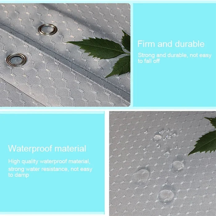 Rideau de Douche en Tissu Polyester Épais, Imperméable et Anti-Moisissure à Texture Nid d'Abeille, Rideaux de Salle de Bain, Taille: 120*180cm, Taille: 120*180cm