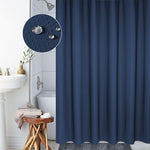 Rideau de douche en tissu polyester épaissi, imperméable et résistant à la moisissure, texture nid d'abeille, pour salle de bain, dimensions : 180 x 200 cm.
