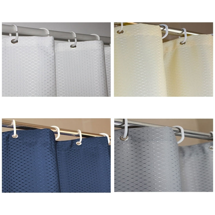 Rideau de Douche en Tissu Polyester Épaissi, Imperméable et Anti-moisissure, Texture Nid d'Abeille, Rideaux de Salle de Bain, Taille: 200*200cm, Taille: 200*200cm