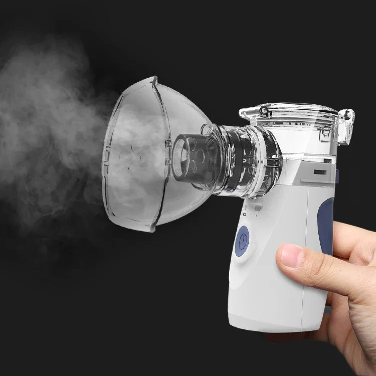 Nébuliseur Ultrasonique Portable Mini Inhalateur Respirateur de Soins de Santé à Domicile Atomiseur pour Enfants, Mini Inhalateur Portable