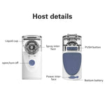 Nébuliseur Ultrasonique Portable Mini Inhalateur Respirateur de Soins de Santé à Domicile Atomiseur pour Enfants, Mini Inhalateur Portable