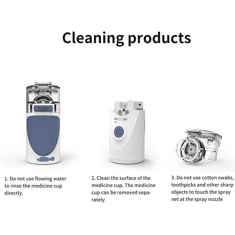 Nébuliseur Ultrasonique Portable Mini Inhalateur Respirateur de Soins de Santé à Domicile Atomiseur pour Enfants, Mini Inhalateur Portable