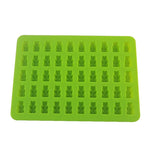 2 PCS Moule en silicone pour chocolat petit ours 50 trous, moule à biscuits, moule à bonbons, livraison couleur aléatoire, Taille : 19*13.7*1cm, 50 cases