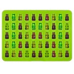 2 PCS Moule en silicone pour chocolat petit ours 50 trous, moule à biscuits, moule à bonbons, livraison couleur aléatoire, Taille : 19*13.7*1cm, 50 cases