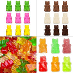 2 PCS Moule en silicone pour chocolat petit ours 50 trous, moule à biscuits, moule à bonbons, livraison couleur aléatoire, Taille : 19*13.7*1cm, 50 cases