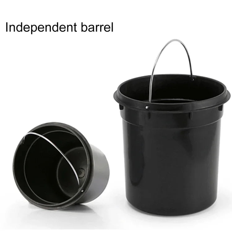 Poubelle à pédale couverte en acier inoxydable ronde et à la mode pour la maison, l'hôtel, le bureau, Taille : 7L, Taille : 7L