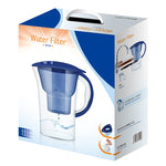 Bouteille d'eau froide portable de 1,3 L avec filtre à charbon actif pour cuisine domestique, 1,3 L (Bleu)