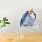 Bouteille d'eau froide portable de 1,3 L avec filtre à charbon actif pour cuisine domestique, 1,3 L (Bleu)