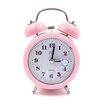 Réveil métallique silencieux à la mode avec lumière nocturne, dimensions : 12*8,5 cm