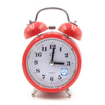 Réveil métallique silencieux à la mode avec lumière nocturne, dimensions : 12*8,5 cm