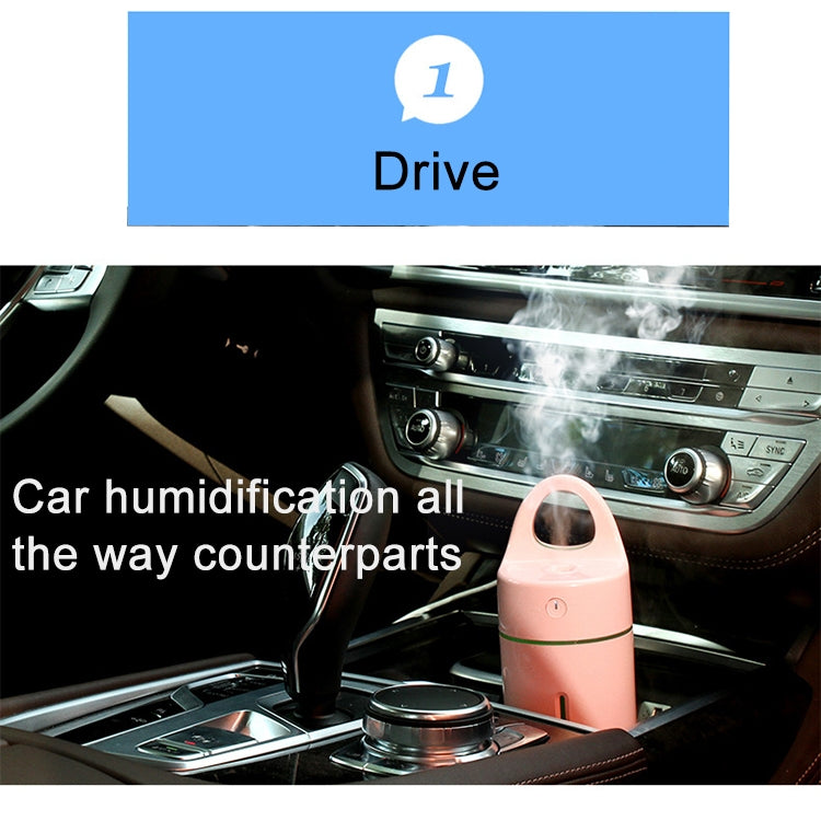 Mini humidificateur portable USB à ions négatifs de 1,5 W à 2 W 175 ml, instrument de beauté et d'appoint d'eau avec lumière LED colorée