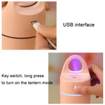 Mini humidificateur portable USB à ions négatifs de 1,5 W à 2 W 175 ml, instrument de beauté et d'appoint d'eau avec lumière LED colorée