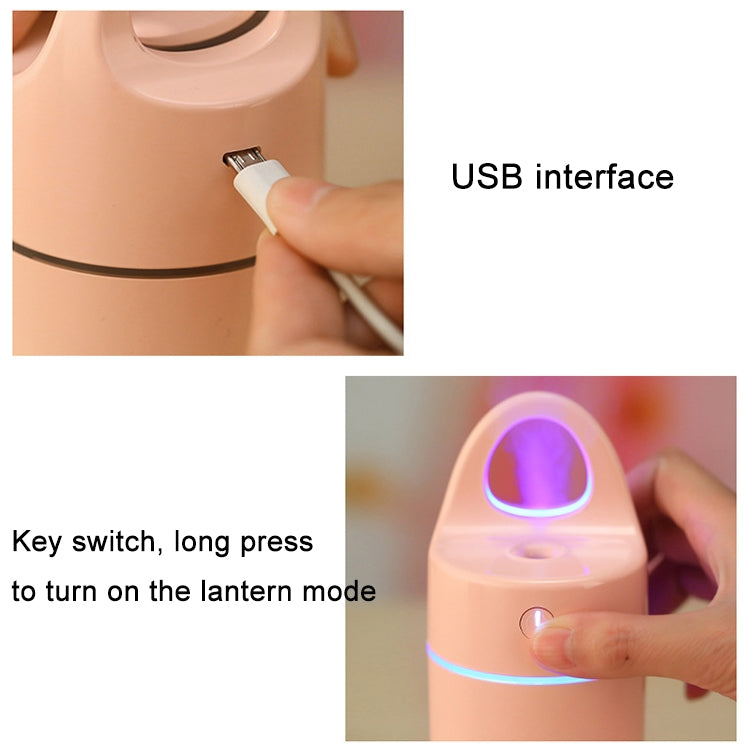 Mini humidificateur portable USB à ions négatifs de 1,5 W à 2 W 175 ml, instrument de beauté et d'appoint d'eau avec lumière LED colorée