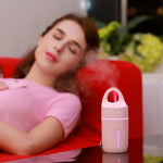 Mini humidificateur portable USB à ions négatifs de 1,5 W à 2 W 175 ml, instrument de beauté et d'appoint d'eau avec lumière LED colorée