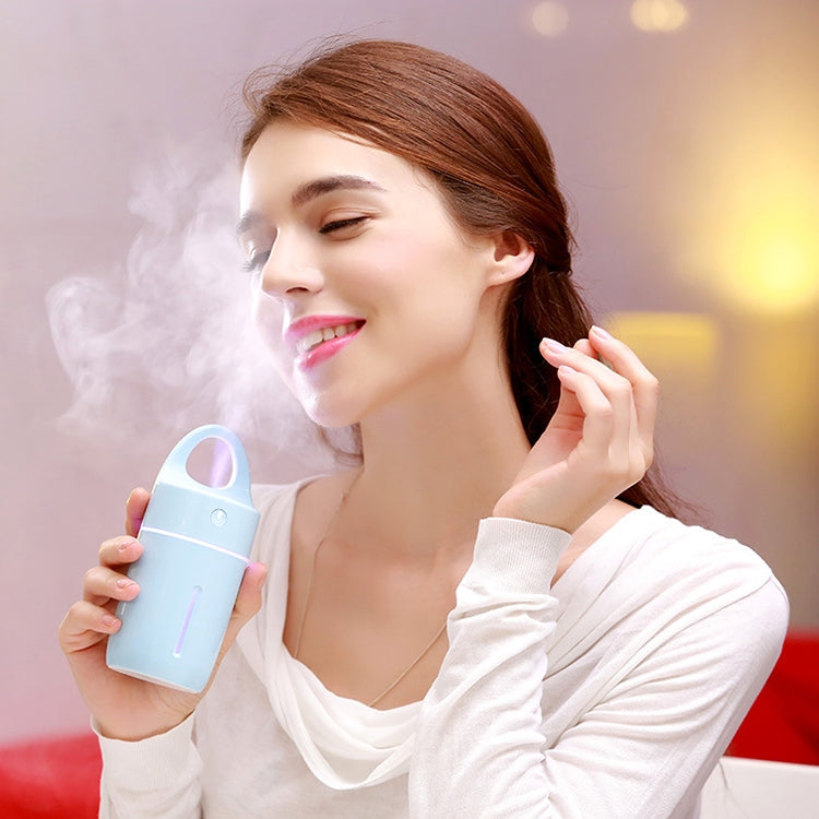 Mini humidificateur portable USB à ions négatifs de 1,5 W à 2 W 175 ml, instrument de beauté et d'appoint d'eau avec lumière LED colorée