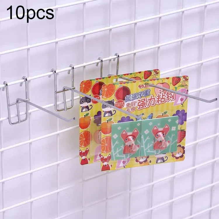 10 crochets de suspension pour étagère à grille métallique de supermarché 3,5 mm, longueur: 10cm, 3,5 mm 10cm