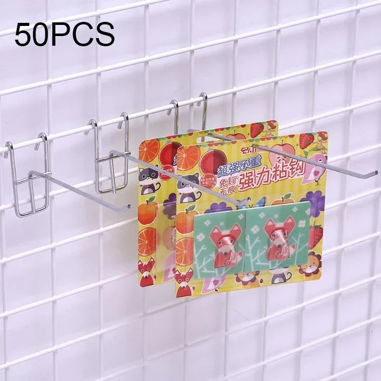 10 crochets pour étagère en grille de fer de supermarché de 3,5mm, Longueur : 25cm, 3,5mm  25cm