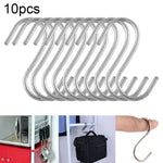10 crochets métalliques multifonctions en acier inoxydable en forme de S de 2,5mm, Longueur : 5,5cm, 5,5cm