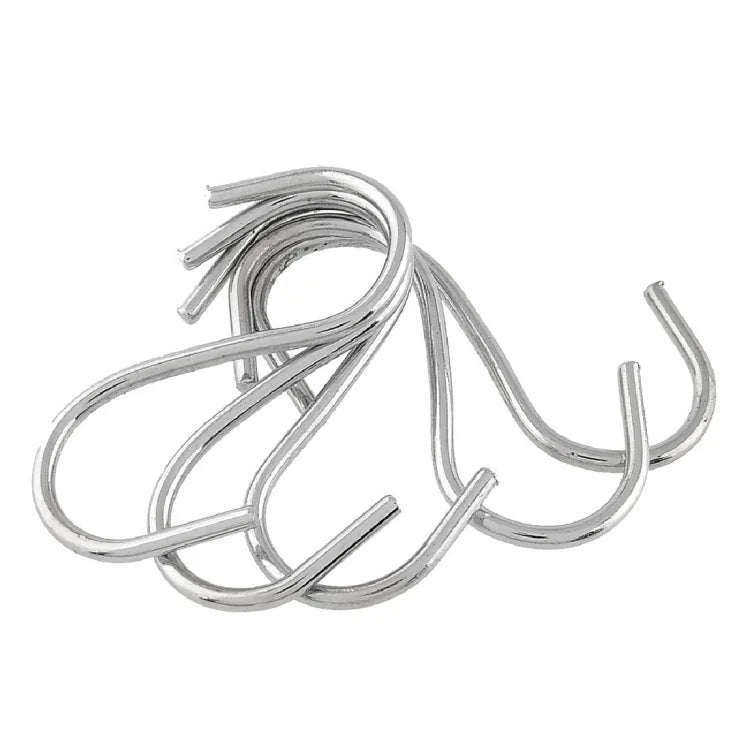 10 crochets métalliques multifonctions en acier inoxydable en forme de S de 2,5mm, Longueur : 5,5cm, 5,5cm
